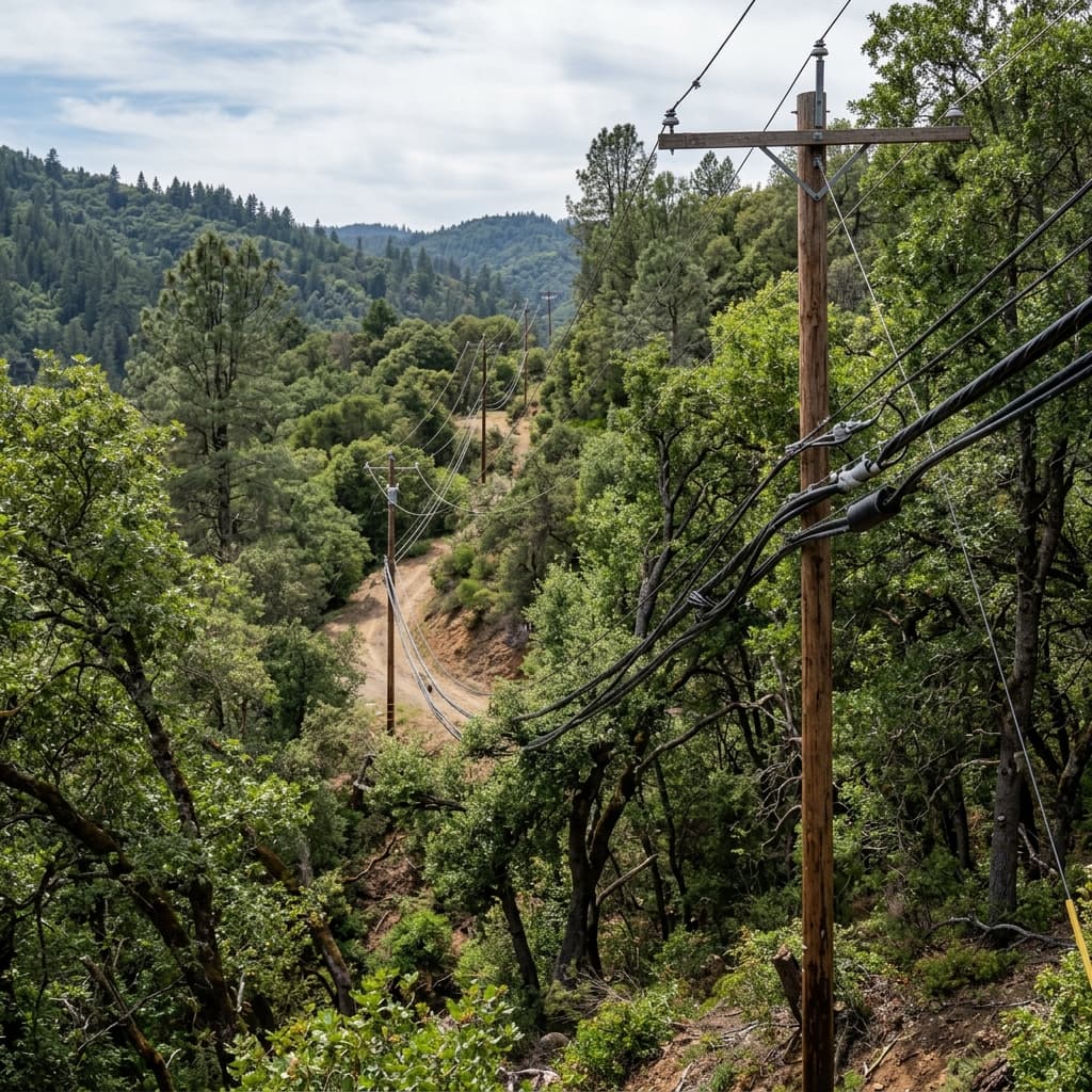 Forest and hilly terrain