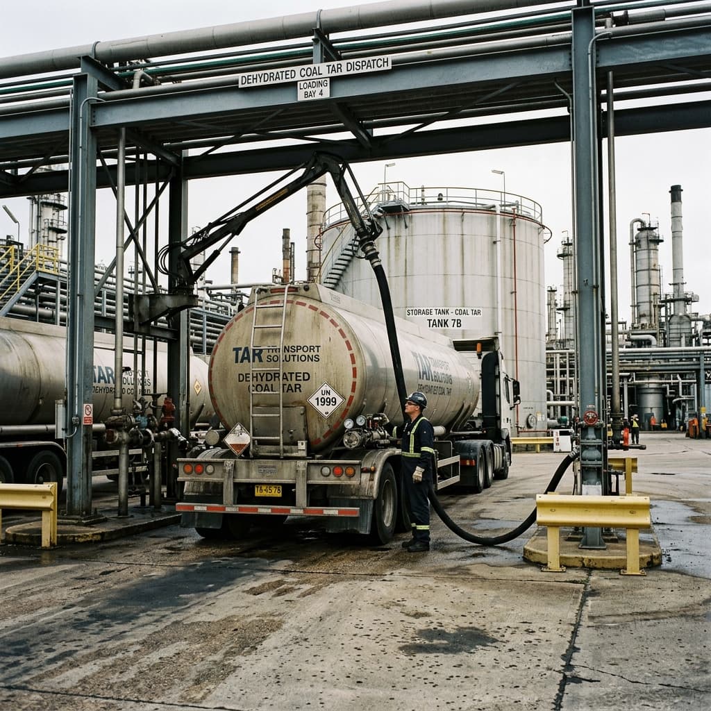 Dehydrated coal tar supply