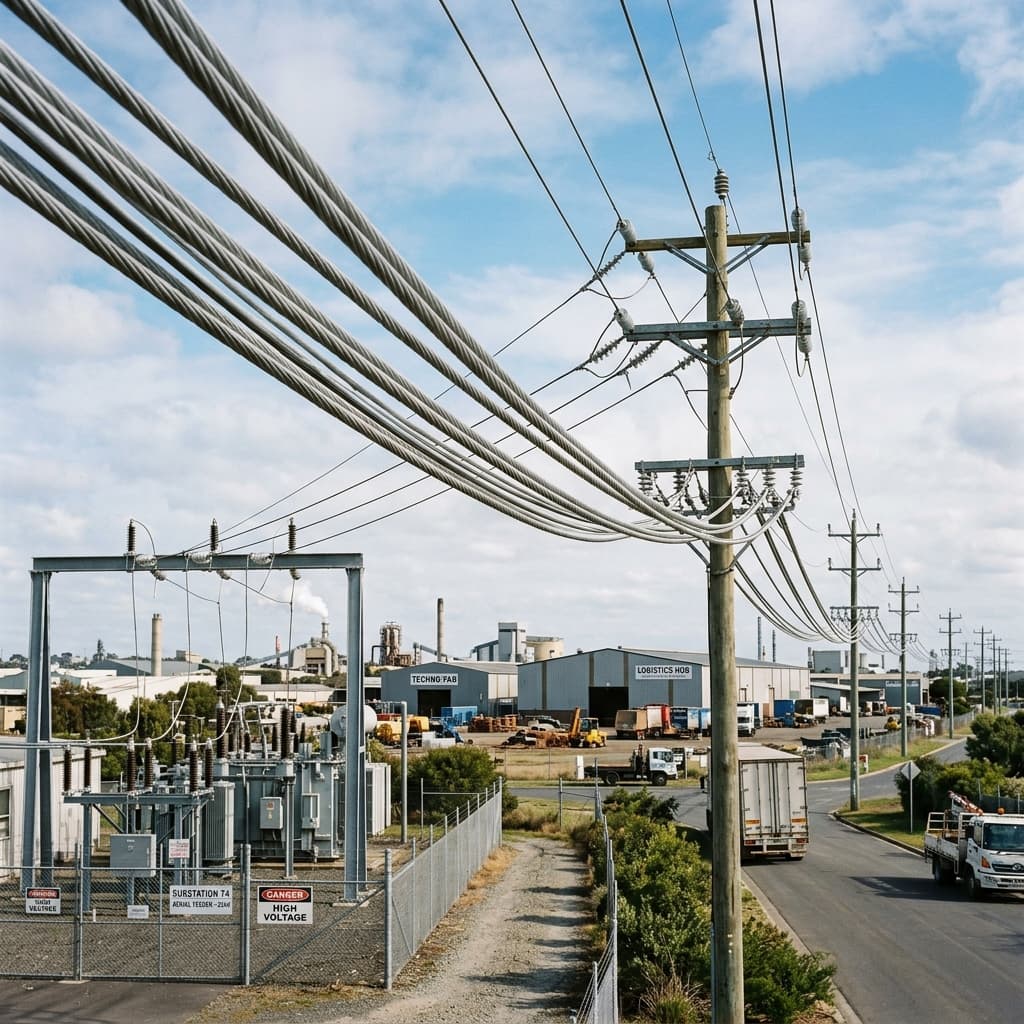 AAC conductors on an aerial feeder route