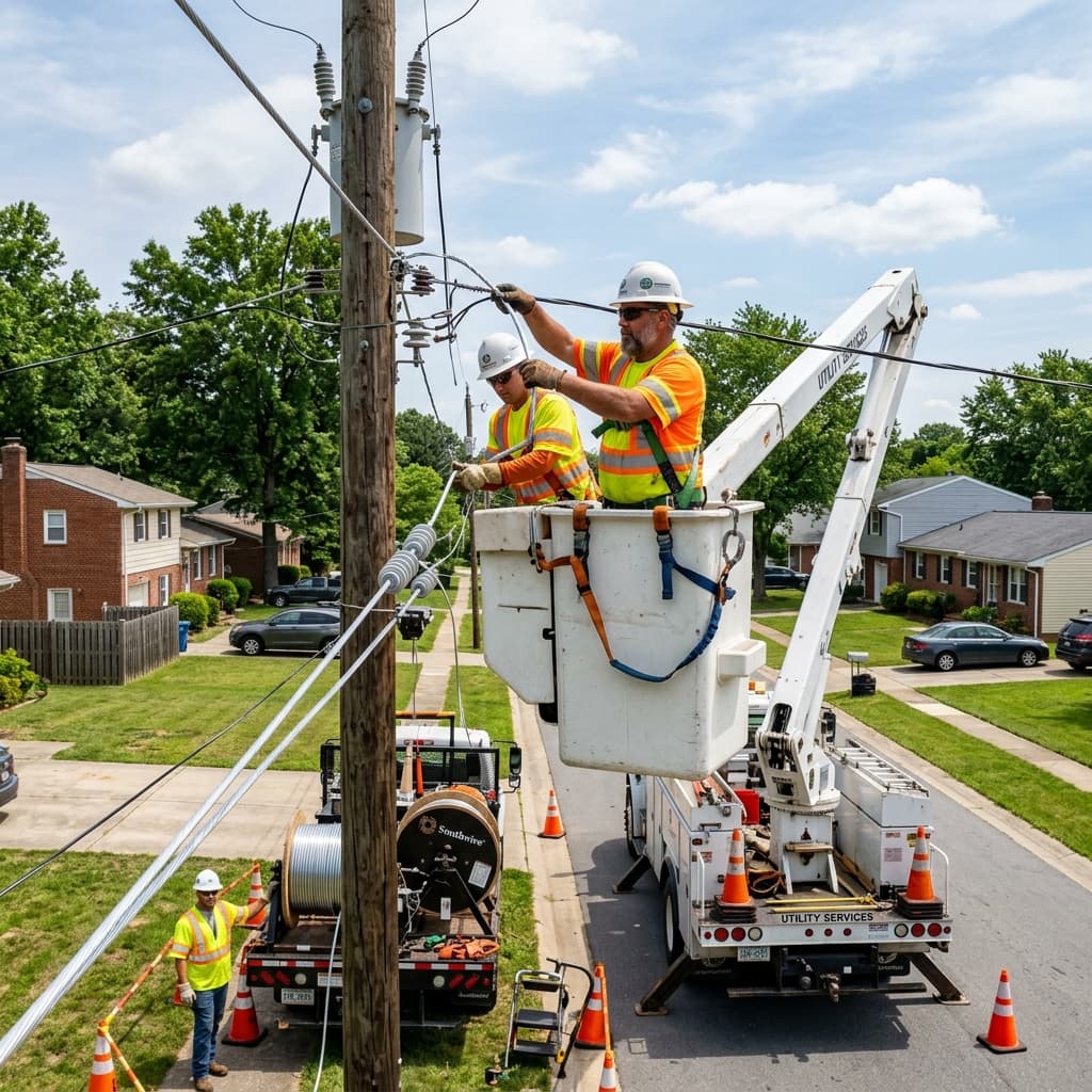 Upgraded utility distribution corridor using AAC conductors