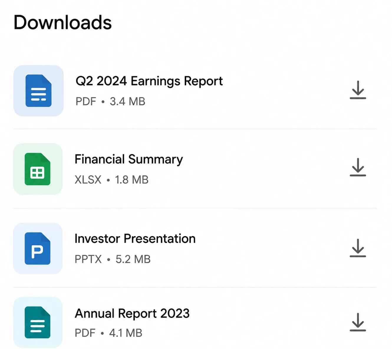 Downloads